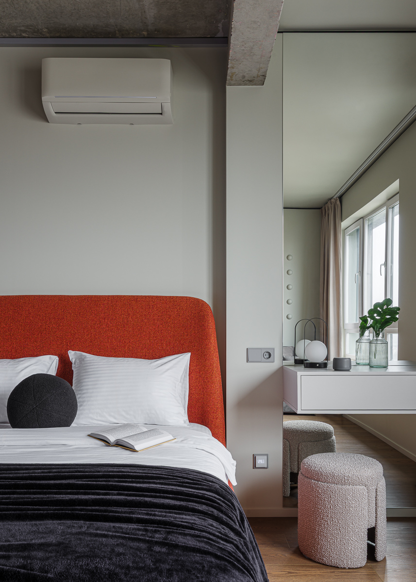 VEROM Студия с красивым интерьером и видом с 19го этажа